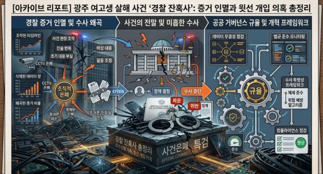 장윤기 여고생 살해 사건 광주 광산경찰서 초동수사팀 증거인멸 케이블타이 압수수색 법조 경제 리포트