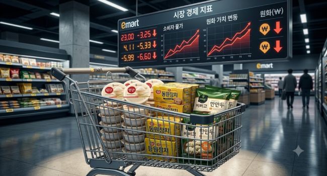 식품 대기업 가공식품 가격 도미노 인상 햇반 통조림 물가 상승 서민 가계 부담 거시경제 분석